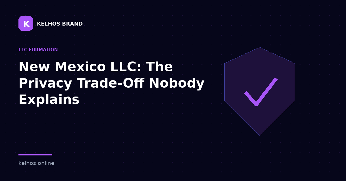 New Mexico LLC: The Privacy Trade-Off Nobody Explains — illustration
