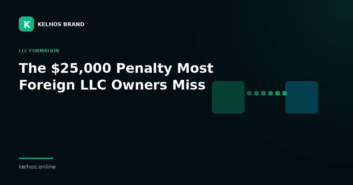 Form 5472 Penalty: The $25,000 Fine Foreign LLCs Miss — illustration