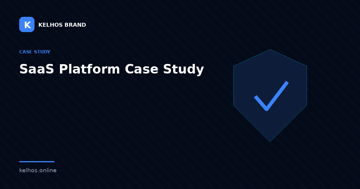 Kelhos Brand graphic titled SaaS platform case study: scaling a collapsing monolith