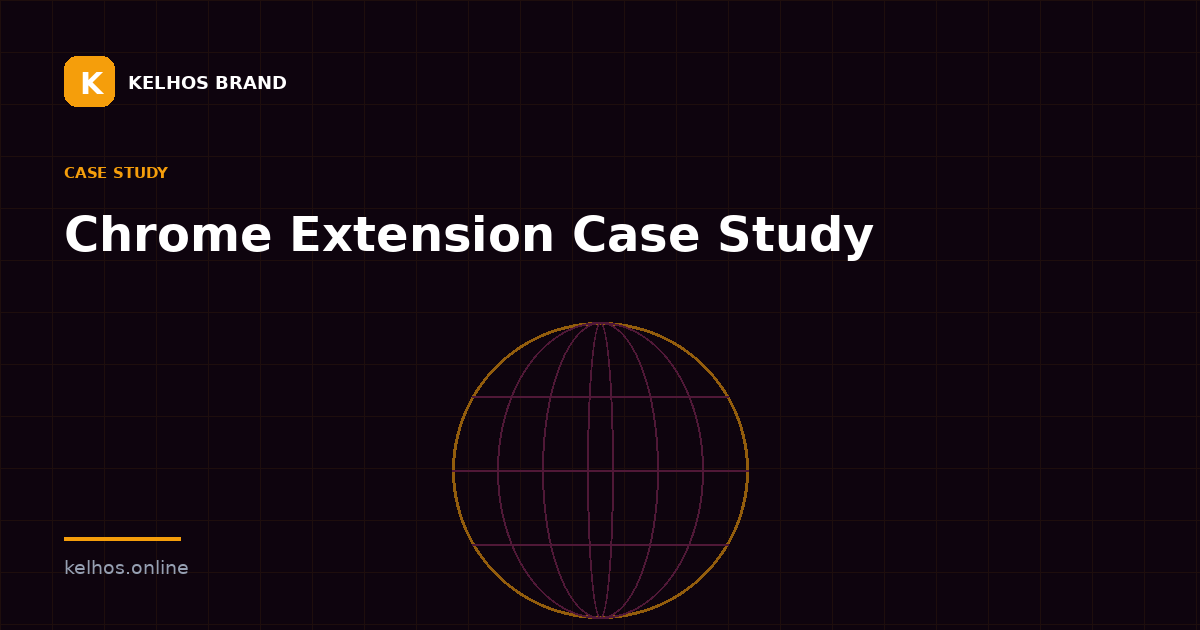 Kelhos Brand graphic titled Chrome extension case study: an AI focus assistant