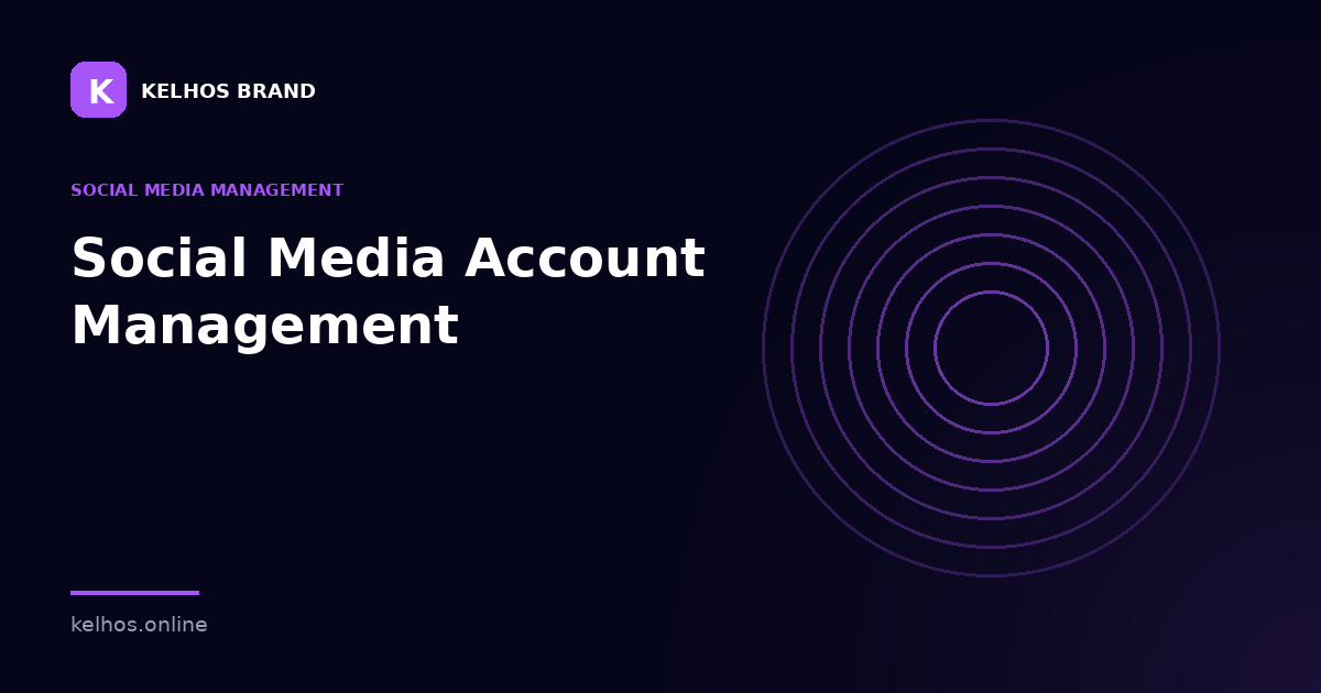 Kelhos Brand graphic titled Social Media Account Management